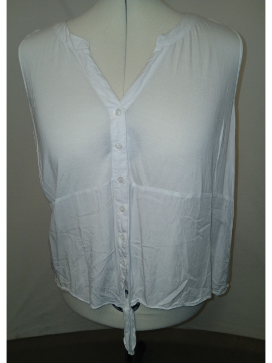 INC White Sleeveless Blouse w/Tie Size 3X