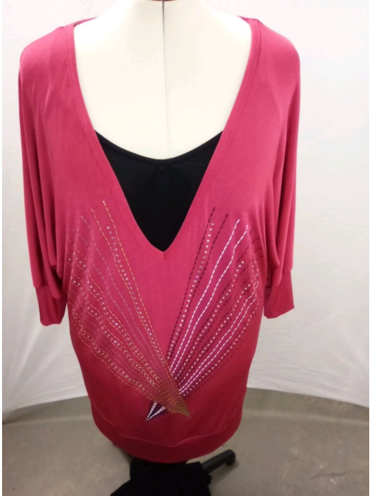 Baby Phat Hot Pink Tunic Size 3X Baby Phat Hot Pink Tunic Size 3X