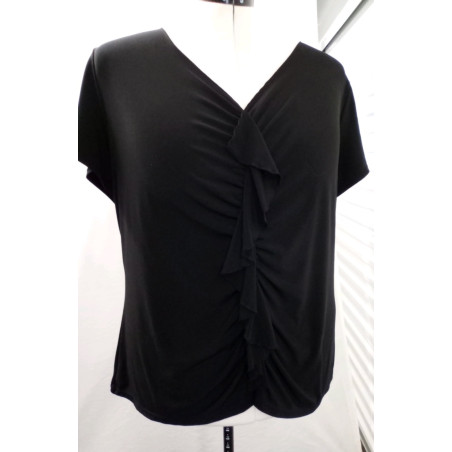 Alfani Short Sleeve Black Blouse Size 3X