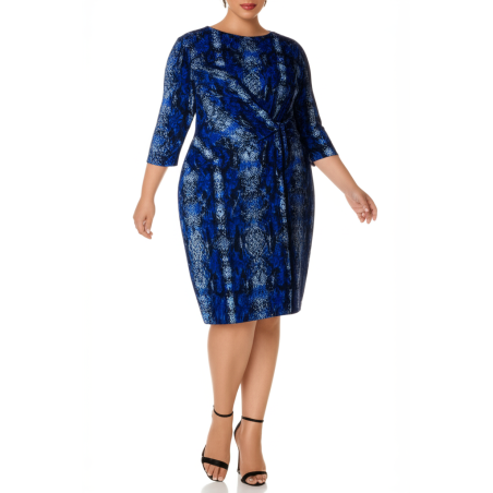 Calvin Klein Blue Print Dress Sizes 18
