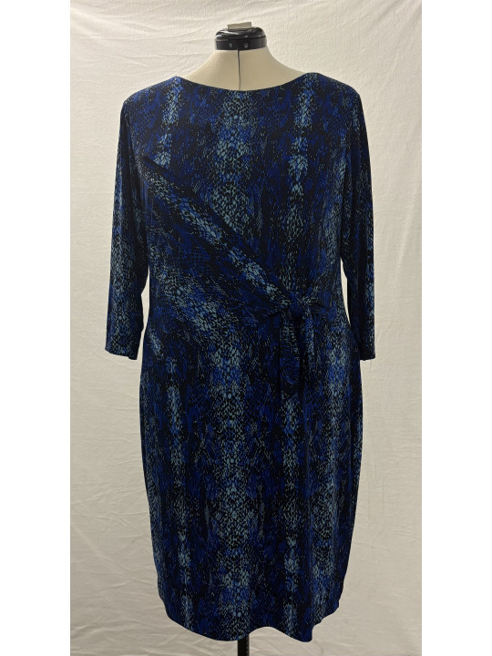 Calvin Klein Blue Print Dress Sizes 18