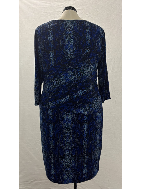 Calvin Klein Blue Print Dress Sizes 18