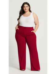 STUDIO By Torrid Red Trouser Boot-Cut Pants 24R