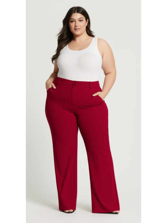 STUDIO By Torrid Red Trouser Boot-Cut Pants 24R