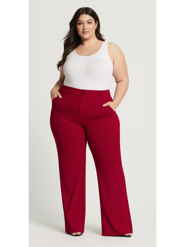 STUDIO By Torrid Red Trouser Boot-Cut Pants 24R