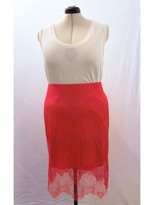 Torrid Bright Pink Lace Skirt 4X