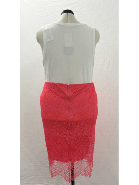 Torrid Bright Pink Lace Skirt 4X