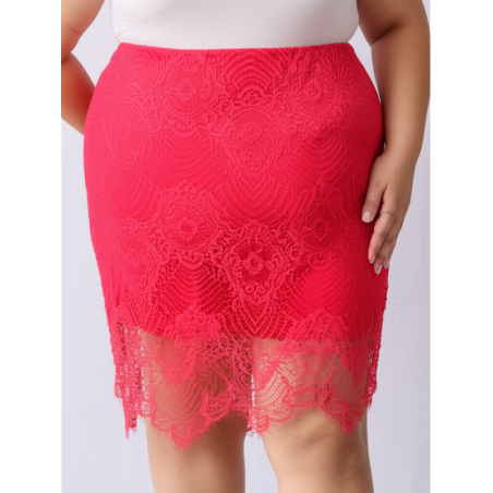 Torrid Bright Pink Lace Skirt 4X