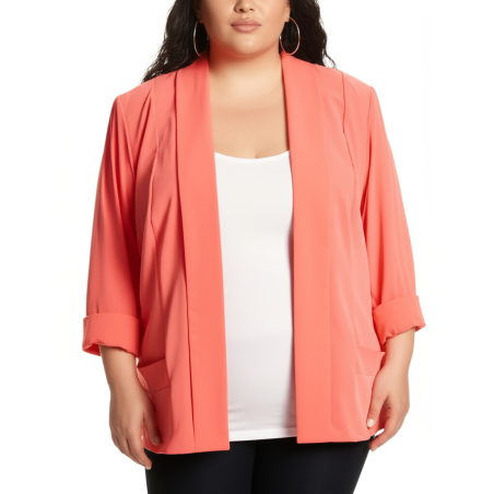 City Chic Coral Blazer Size 24W