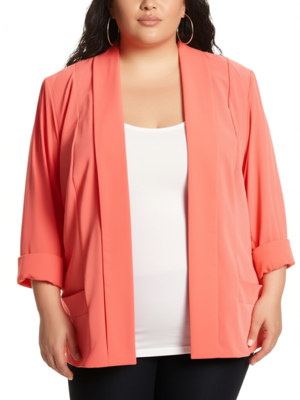 City Chic Coral Blazer Size 24W