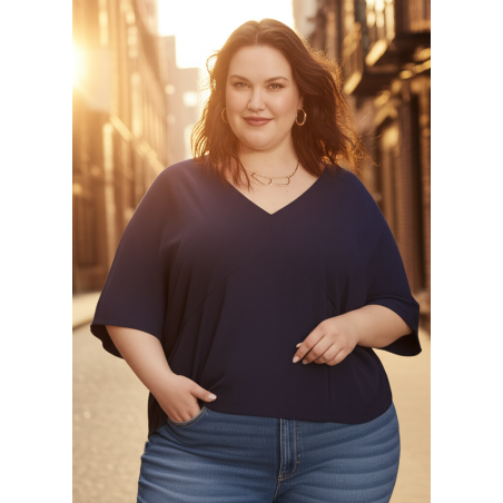 ELOQUII Navy Blue Blouse Size 26/28