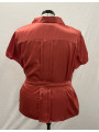 Lane Bryant Deep Coral Satin Blouse Size 22/24