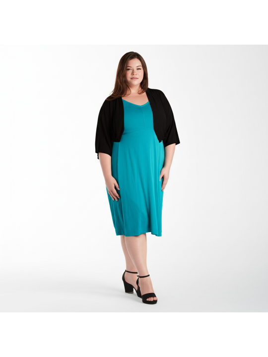 Torrid Black Cropped Short Sleeve Shrug Size 28