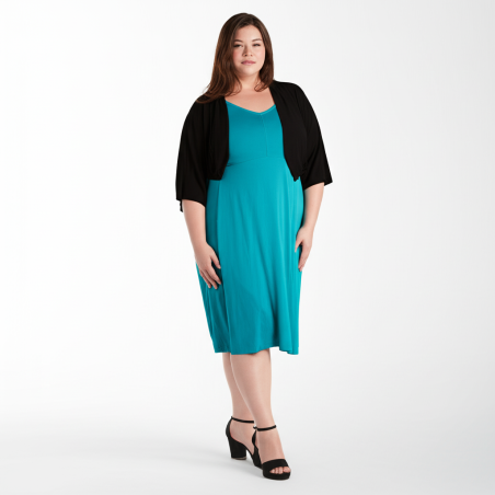 Torrid Black Cropped Short Sleeve Shrug Size 28