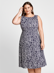Jessica Howard Navy and Floral Dress Size 16