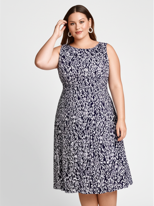 Jessica Howard Navy and Floral Dress Size 16