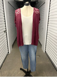 C Red Cardigan ONE SIZE