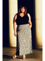 Lane Bryant Black & White Maxi Skirt Size 26/28