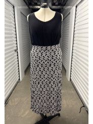 Lane Bryant Black & White Maxi Skirt Size 26/28
