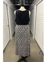 Lane Bryant Black & White Maxi Skirt Size 26/28