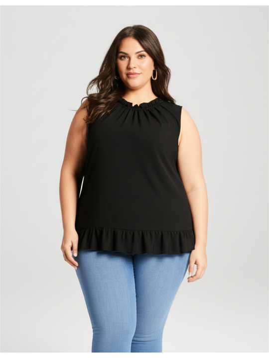 Lane Bryant Black Tank Top Blouse Size 26/28