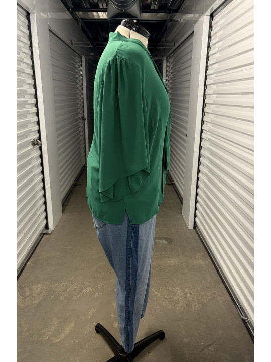 ELOQUII Emerald Green Blouse Size 28