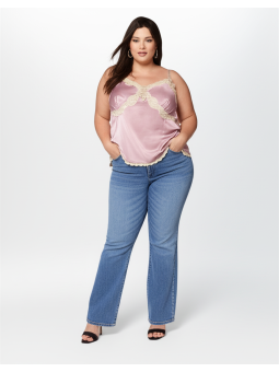 Venezia Pink Satin Tank Top Size 28