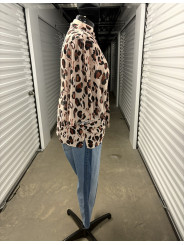 ELOQUII Pink Animal Print Blouse Size 28