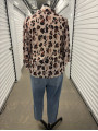 ELOQUII Pink Animal Print Blouse Size 28
