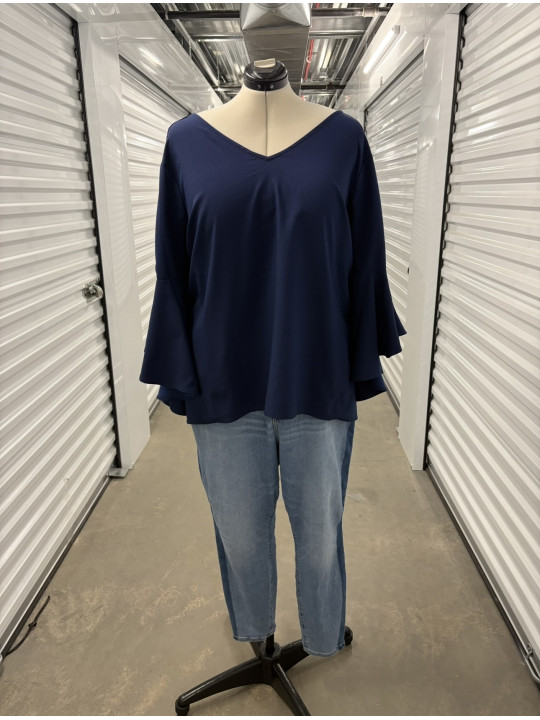 Lane Bryant Navy Blue Blouse Size 26/28