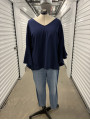 Lane Bryant Navy Blue Blouse Size 26/28