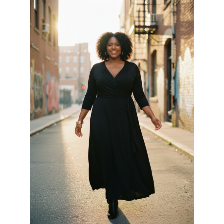 IGIGI Black Wrap Dress Size 26/28