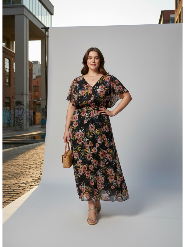 Lane Bryant Floral Midi Dress Size 28