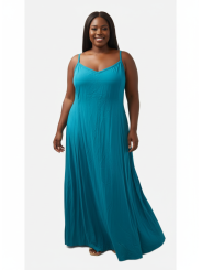 Torrid Teal Maxi Dress Size 28