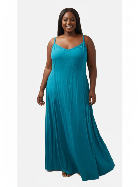 Torrid Teal Maxi Dress Size 28