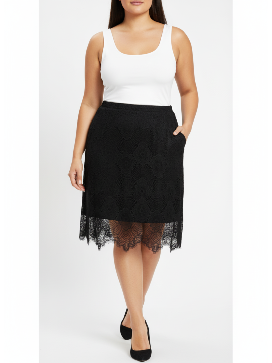 Torrid Black Lace Skirt 4X