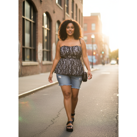 Torrid Black Lace Corset Size 18