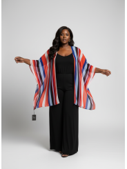 Lane Bryant Stripe Cover Up One Size