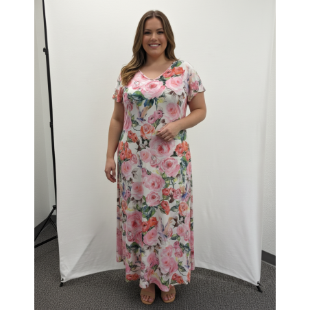 AVENUE Floral Short Sleeve Dress Size 22/24