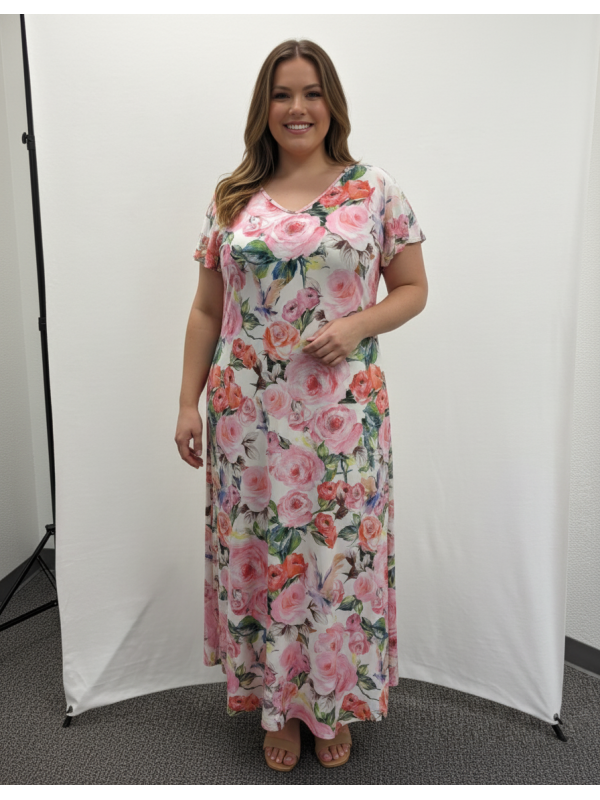 AVENUE Floral Short Sleeve Dress Size 22/24