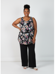 Torrid Black Floral Tank Size 28