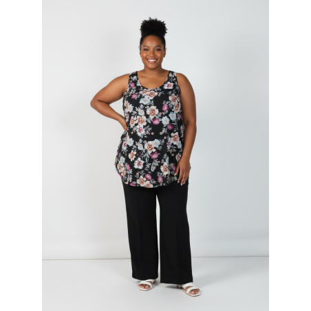 Torrid Black Floral Tank Size 28