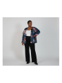 Torrid Blue Floral Satin Summer Jacket Size 26/28