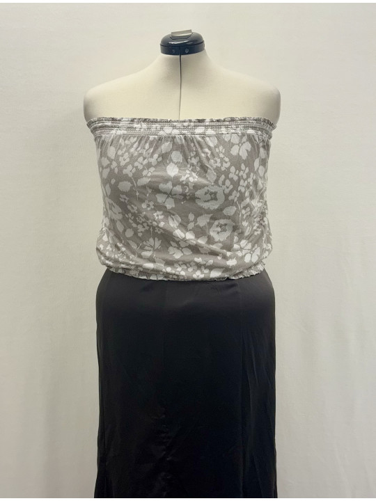Old Navy Grey/Wht Floral Tube Top Size L