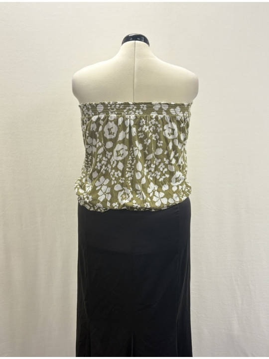 Old Navy Grn/Wht Floral Tube Top Size L