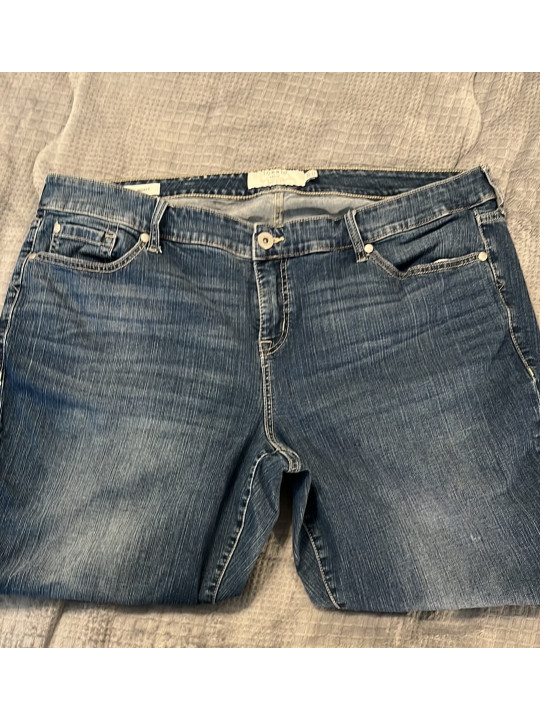 Torrid Blue Straight Leg Jeans with Authentic Fading