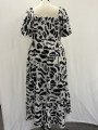Mello Day Blk/Wht Floral Dress Size XL