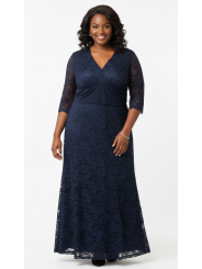 KIYONNA Navy Lace Dress Size 3X