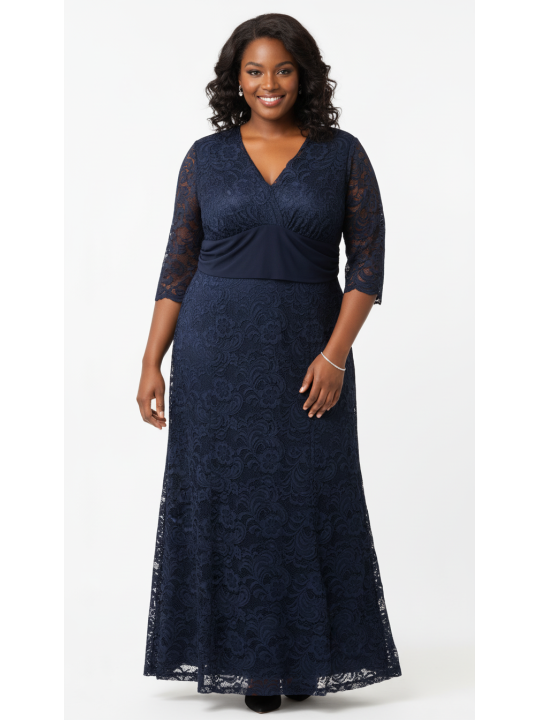 KIYONNA Navy Lace Dress Size 3X