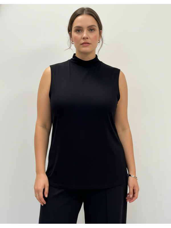 Nordstrom Rack Black Mock Neck Tank Size 2X